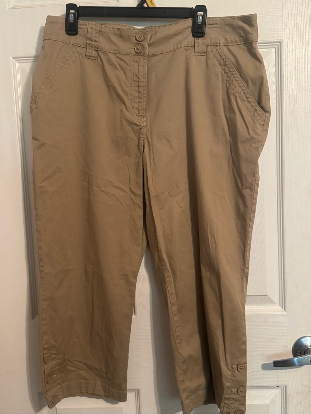 Kim Rogers Tan Cropped Chino Pants